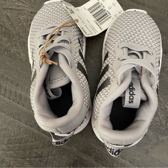 Adidas baby toddler Light Gray Sneakers NEW - Picture 4 of 6